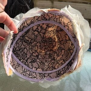 Vintage Caged Hat, A Silk Floral Fantasy Piece